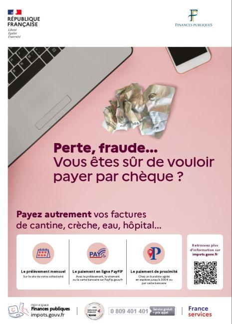 FINI LE PAIEMENT PAR CHEQUE, VOICI COMMENT PAYER VOS FACTURES AU TRESOR PUBLIC